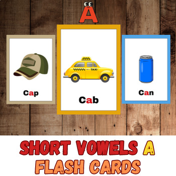 Learning Short Vowels. Short A Printable Flashcards. by TEACHLINK