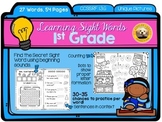 Learning Sight Words: 1st grade Dolce Packet with 54 packed pages