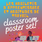 Learning Skills French Classroom Poster set Habiletés d'ap