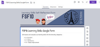 Preview of Learning Skills Google Form for FSF1D