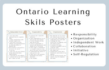 Preview of Ontario Learning Skills Posters