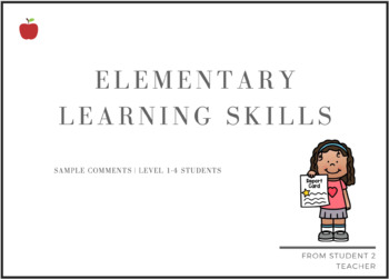 Preview of Learning Skills Comments
