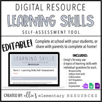 Preview of Google Forms | Report Card Learning Skills Self-Assessment