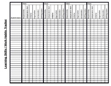 Learning Skills & Work Habits Tracking Sheet