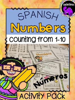 Preview of Learning Spanish Number Words 1-10 Activity Pack {Elementary}