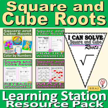 Preview of Learning Station - Square and Cube Roots - Resource Pack 8.EE.A.2
