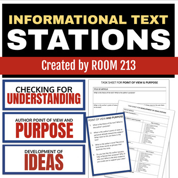 Preview of Informational Text Stations for Analyzing Any Text