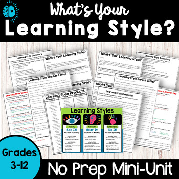 Preview of Learning Style Inventory & Lesson Unit | Get to Know You Quiz | Back to School
