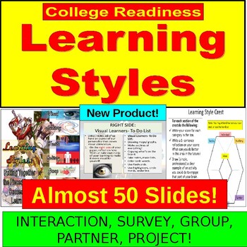 Preview of Student Learning Styles Digital Lesson for avid learners (Google, PowerPoint)
