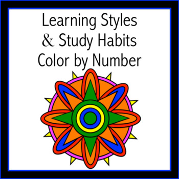 Preview of Learning Styles & Study Habits Color by Number (Distance Learning)