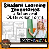 Learning Styles Inventories and Behavioral Observation Forms