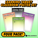 Learning Target Classroom Poster -24 X 36 - Four Pack