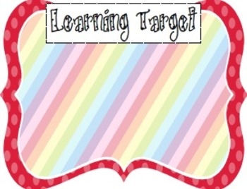 Preview of Learning Target Poster Pack (8)