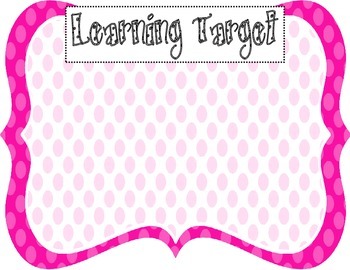 Preview of Learning Target Poster (pink dot)