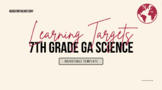 Learning Target Posters - 7th Grade Science GA