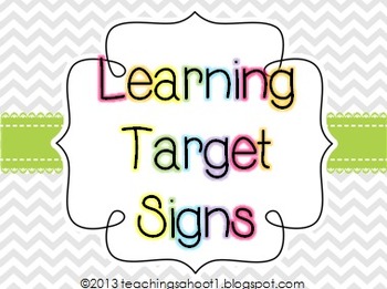Preview of Learning Target Signs - Chevron