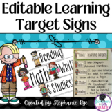 Learning Targets - Editable Learning Target Signs for Your