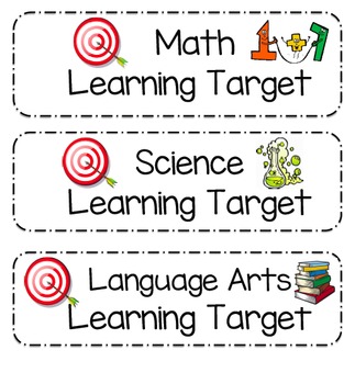 Preview of Learning Target Signs For Every Subject (Editable)