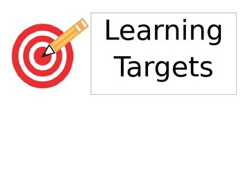 Preview of Learning Target poster/label