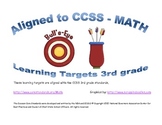 Learning Targets 3rd grade CCSS- Math