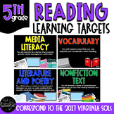 Learning Targets: 5th Grade Reading "I Can" Statements Bundle