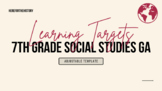 Learning Targets - 7th Grade Social Studies GA