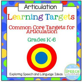 Learning Targets: Articulation