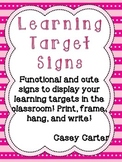 Learning Target Posters - Chevron and Polka Dot