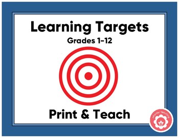 Preview of Learning Targets Grades K-12 I CAN... Editable
