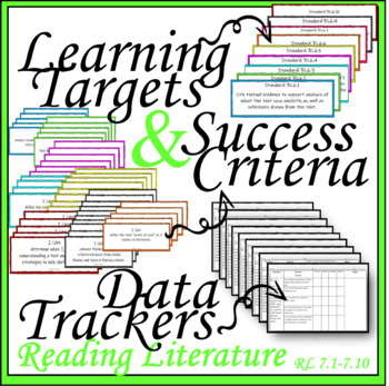 Preview of Learning Targets, Success Criteria, Data Tracking : Unpacked CCSS RL7.1-7.10