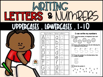 Preview of Learning To Write Numbers 1-10 and Letters (lowercases and uppercases)