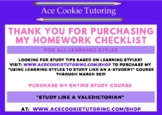 Learning Types / Styles Homework Checklist