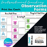 Observation Walk Through Form Instructional Coaches Classr