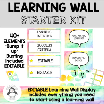 Preview of Learning Wall Starter Kit - Bright Pastels