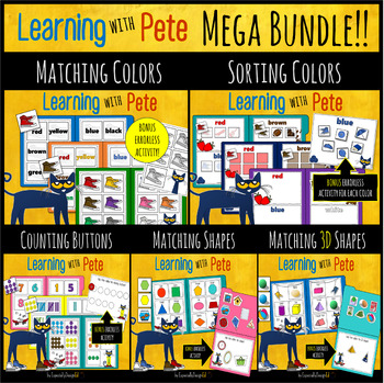 Preview of Learning With Pete Leveled File Folder Bundle (42 File Folders)