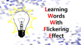 Learning Words With Flickering Effect