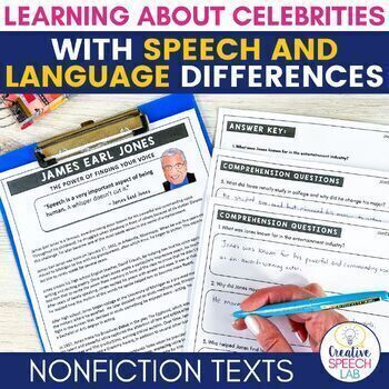 Preview of Learning About Celebrities with Speech/Language Differences - Nonfiction Texts