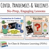 Covid, Pandemics & Vaccines BUNDLE | Reading, lecture, webquest