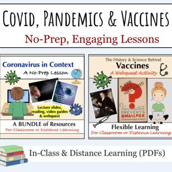 Preview of Covid, Pandemics & Vaccines BUNDLE | Reading, lecture, webquest