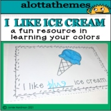 Colors with ice cream | mini booklet activity | center ideas