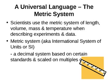 Preview of Learning about the Metric System