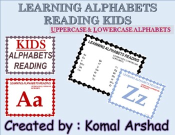 Preview of Learning alphabets reading kids. ( uppercase & lowercase alphabets)