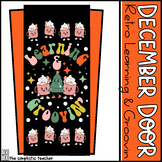Learning and Groovin' Retro December Door Decoration Kit o