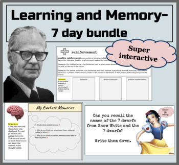 Preview of Learning and Memory 7 day bundle
