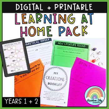 Preview of Learning at Home Pack: Year 1-2: Digital & Printable Version (Distance Learning)