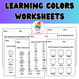 Learning colors worksheets