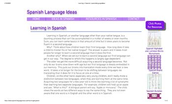 Preview of Learning in Spanish Article By Spanish Language Ideas