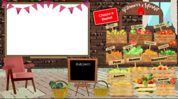 Preview of Learning in the Farmers' Market (Virtual Classroom Background)