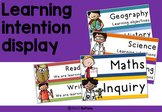 Learning intentions display