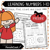 Number Sense| Math : Learning Number 1-10| Trace, Find, Co